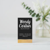 Moderner Glamour Glitzer / Schwarz Visitenkarte (Stehend Vorderseite)