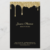 Moderner Glamour Gold-Gelb Schwarz Glitzer Flyer (Vorne)