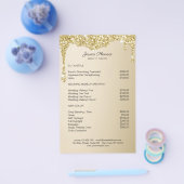 Moderner Glamour Gold Glitzer sinkt Flyer (Einzeln)