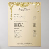 Moderner Glamour Gold Glitzer sinkt Poster (Vorne)