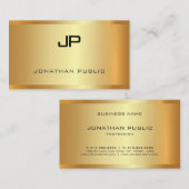Moderner Glamour Gold Look Luxus Visitenkarte (Vorne/Hinten)