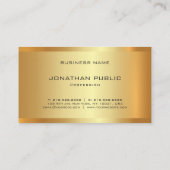 Moderner Glamour Gold Look Luxus Visitenkarte (Rückseite)