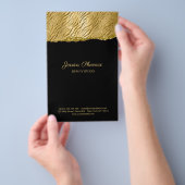 Moderner Glamour Gold Pattern Glitzer Flyer (Handgriff)