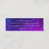 Moderner Glamour Grunge Mini Visitenkarte (Rückseite)