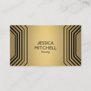 Moderner Glamour in Gold Beauty, Makeup, Boutique Visitenkarte