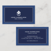 Moderner Glamour Realtor, Real Anwesen Blue Visitenkarte (Vorne/Hinten)