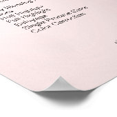 Moderner Glamour Rosa Glitzer sinkt Poster (Ecke)