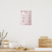 Moderner Glamour Rosa Glitzer sinkt Poster (Küche)