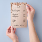 Moderner Glamour Rosegold Glitzer sinkt Flyer (Handgriff)