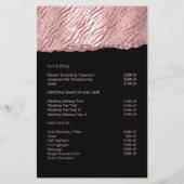 Moderner Glamour Rosegold Pattern Glitzer Flyer (Hinten)