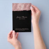 Moderner Glamour Rosegold Pattern Glitzer Flyer (Handgriff)