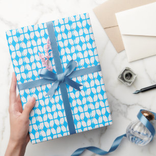 Moderner Glamour-Schnee-Eule Geschenkpapier