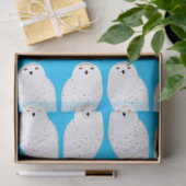 Moderner Glamour-Schnee-Eule Seidenpapier (Geschenk)