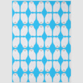 Moderner Glamour-Schnee-Eule Seidenpapier (Vorderseite)