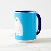 Moderner Glamour-Schnee-Eule Tasse (VorderseiteRechts)