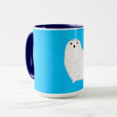 Moderner Glamour-Schnee-Eule Tasse (Vorderseite Links)