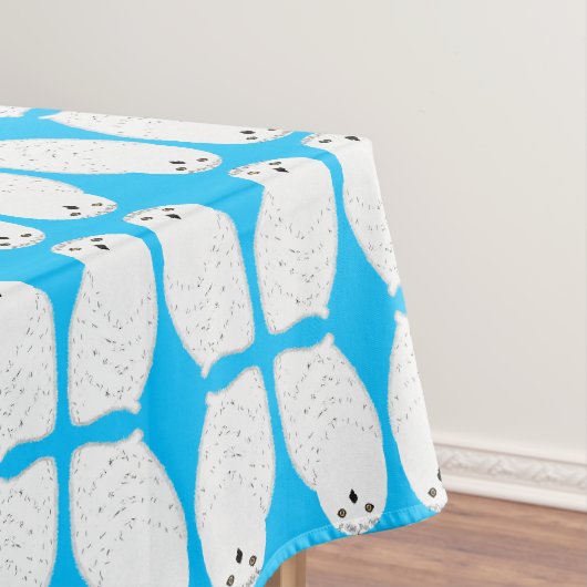 Moderner Glamour-Schnee-Eule Tischdecke (Beispiel)