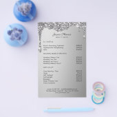 Moderner Glamour Silver Glitzer sinkt Flyer (Einzeln)