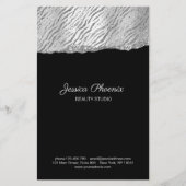 Moderner Glamour Silver Pattern Glitzer Flyer (Vorne)