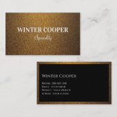Moderner Glitzer aus einfachem Kupfergold beruflic Visitenkarte (Vorne/Hinten)