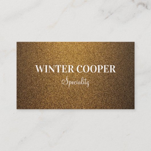 Moderner Glitzer aus einfachem Kupfergold beruflic Visitenkarte (Vorderseite)