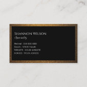 Moderner Glitzer aus Kupfer Visitenkarte (Rückseite)