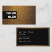 Moderner Glitzer aus Kupfer Visitenkarte (Vorne/Hinten)