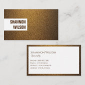 Moderner Glitzer aus Kupfer Visitenkarte (Vorne/Hinten)