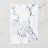 Moderner Glitzer aus Marmor Details Dusty Blue ID8 Begleitkarte (Rückseite)