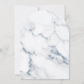 Moderner Glitzer aus Marmor Dusty Blue Arch ID816 Einladung (Rückseite)