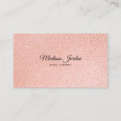 Moderner Glitzer aus rosa und goldenem Marmor Visitenkarte (Vorderseite)