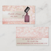 Moderner Glitzer Bokeh,Confetti,Nagellpolnisch, Visitenkarte (Vorne/Hinten)