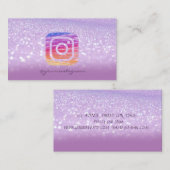 Moderner Glitzer Bokeh, Instagram Social Media Visitenkarte (Vorne/Hinten)