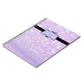 Moderner Glitzer Bokeh, Personalisiert Notizblock (Linke Seite)