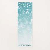 Moderner Glitzer Bokeh Personalisiert Yogamatte (Vorderseite)