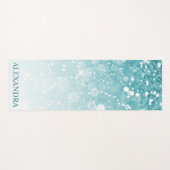 Moderner Glitzer Bokeh Personalisiert Yogamatte (Vorderseite (Horizontal))