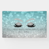 Moderner Glitzer Bokeh, Silver Glitzer Imitate Las Banner (Horizontal)