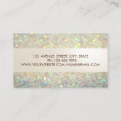 Moderner Glitzer Bokeh Strip, Confetti, Lippen Visitenkarte (Rückseite)