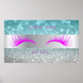 Moderner Glitzer Bokeh, Strip, Imitate Lashes Poster (Vorne)