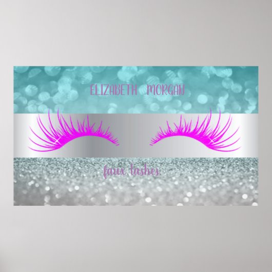 Moderner Glitzer Bokeh, Strip, Imitate Lashes Poster (Vorne)