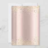 Moderner Glitzer Confetti, Crown Rose Gold Sweet 1 Einladung (Rückseite)
