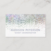 Moderner Glitzer-Eventkoordinator-Planer Visitenkarte (Vorderseite)