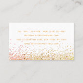 Moderner Glitzer-Eventkoordinator-Planer Visitenkarte (Rückseite)