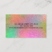 Moderner Glitzer farbenfroh, Pinselstriche Visitenkarte (Rückseite)