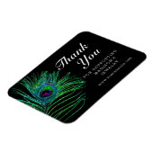 Moderner Glitzer Feather Boho Chic Vielen Dank Magnet (Linke Seite)