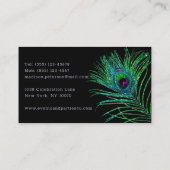 Moderner Glitzer Feather Event Coordinator Planer Visitenkarte (Rückseite)