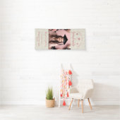Moderner Glitzer Foto Abschluss Dusty Pink Banner (Insitu)