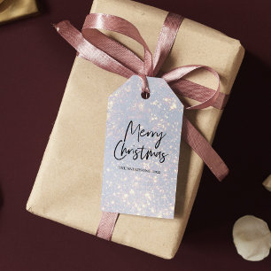 Moderner Glitzer Frohe Weihnachtsgeschenke Tags Geschenkanhänger