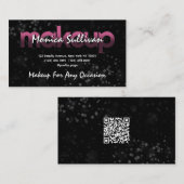 Moderner Glitzer funkelnd Makeup Visitenkarte (Vorne/Hinten)