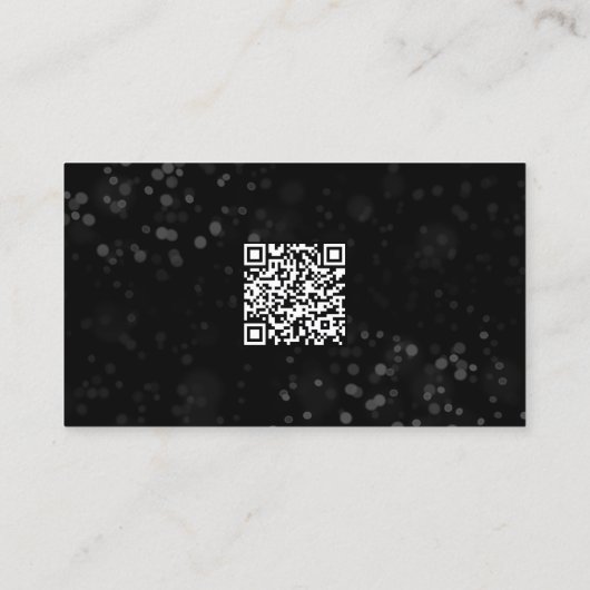 Moderner Glitzer funkelnd Makeup Visitenkarte (Rückseite)